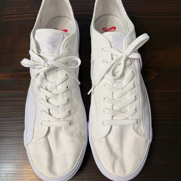 Nike Court Legacy Canvas Sneakers White Low Top Skate Shoes - Picture 1 of 8